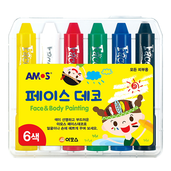 아모스 페이스데코 6색 페이스 페인팅 행사