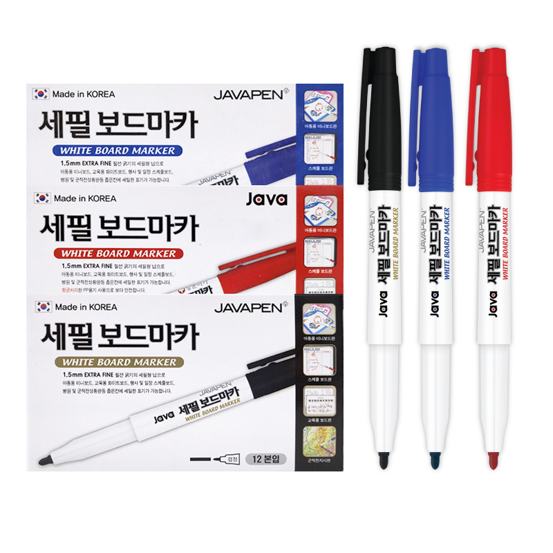 자바 세필 보드마카 12자루