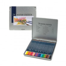 문화 24색 수채 색연필 틴케이스