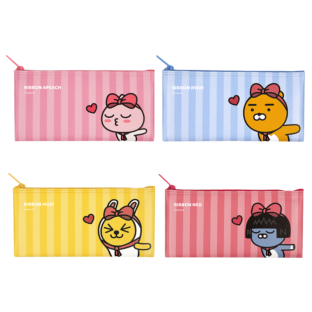 카카오 프렌즈 일자필통 리본