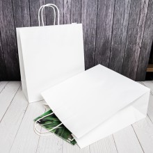 화이트 트위스트백 2호 10입 무지 종이가방 쇼핑백 220x80x235mm