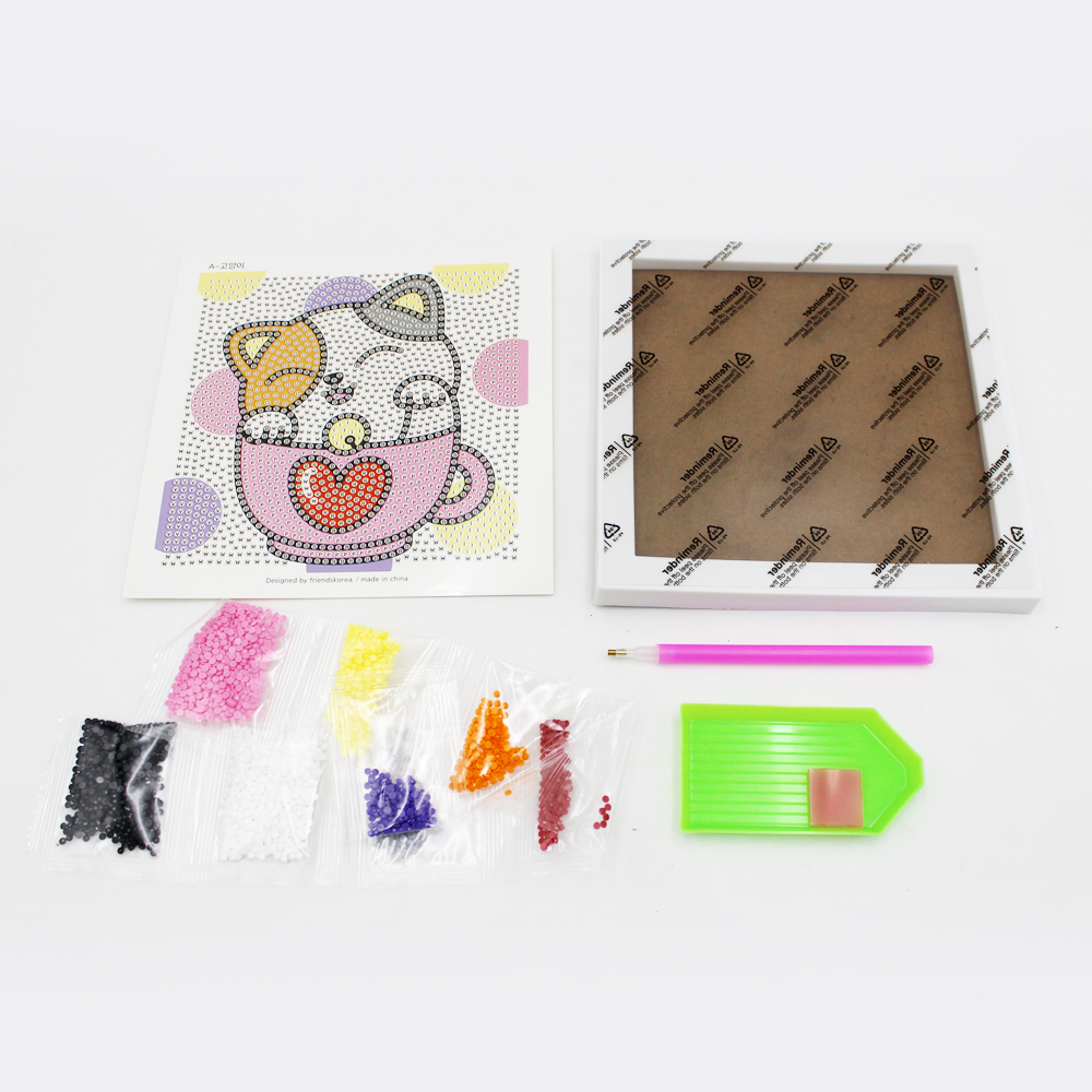 프랜즈 4000 보석십자수 액자 DIY 공예 랜덤발송