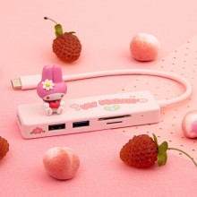 39900 산리오 멀티허브 마이멜로디 USB C타입 5in1